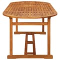 Miniatyrbilde 8 av 11: vidaXL Hagespisegruppe 11 deler 220x90x75 cm heltre akasie