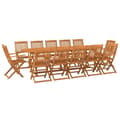 Miniatyrbilde 2 av 11: vidaXL Hagespisegruppe 13 deler 280x90x75 cm heltre akasie