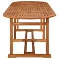 Miniatyrbilde 8 av 11: vidaXL Hagespisegruppe 11 deler 280x90x75 cm heltre akasie