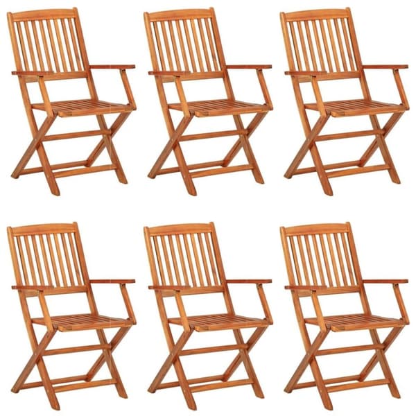 vidaXL spisebordssæt til haven 7 dele 180x90x75 cm massivt akacietræ