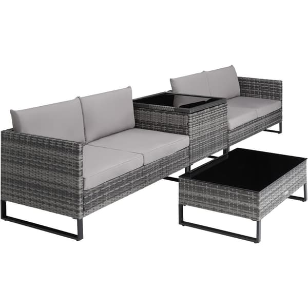 Polyrattan loungesæt Ostuni - grå
