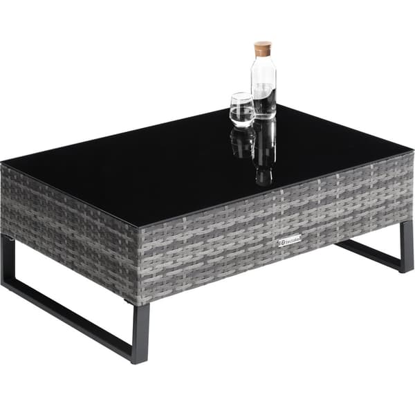 Polyrattan loungesæt Ostuni - grå