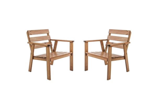Woodfurniture matgrupp för trädgården, bord + 4 stolar med kuddar