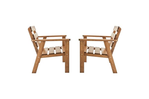 Woodfurniture matgrupp för trädgården, bord + 4 stolar, furu