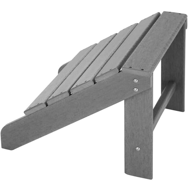 Trädgårdsstol med fotstöd i Adirondack-design - ljusgrå