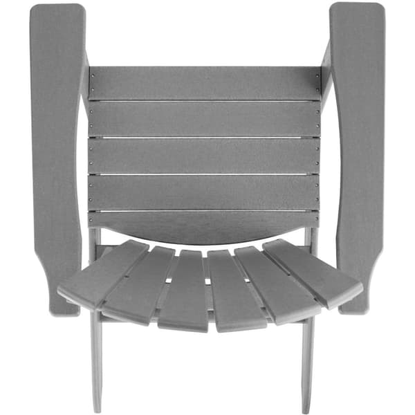 Trädgårdsstol med fotstöd i Adirondack-design - ljusgrå