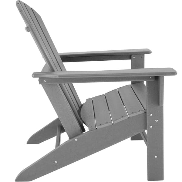 Trädgårdsstol i Adirondack design - ljusgrå