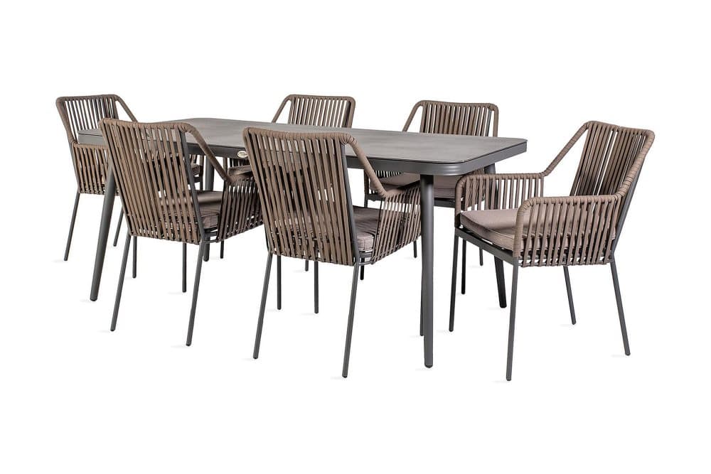 Möbelset ANDROS bord och 6 stolar 180x90xH75cm