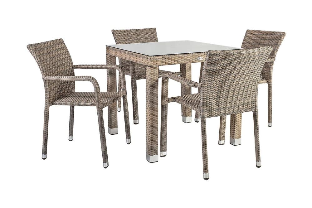 Möbelset LARACHE bord och 4 stolar bordsskiva