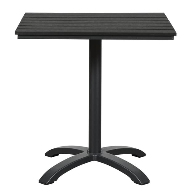 Allie cafe-og altanmøbel cafebord, Ø70 cm sort/sort.