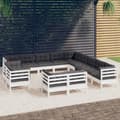 Miniatyrbilde 1 av 7: vidaXL Hagesofagruppe med puter 13 deler heltre furu