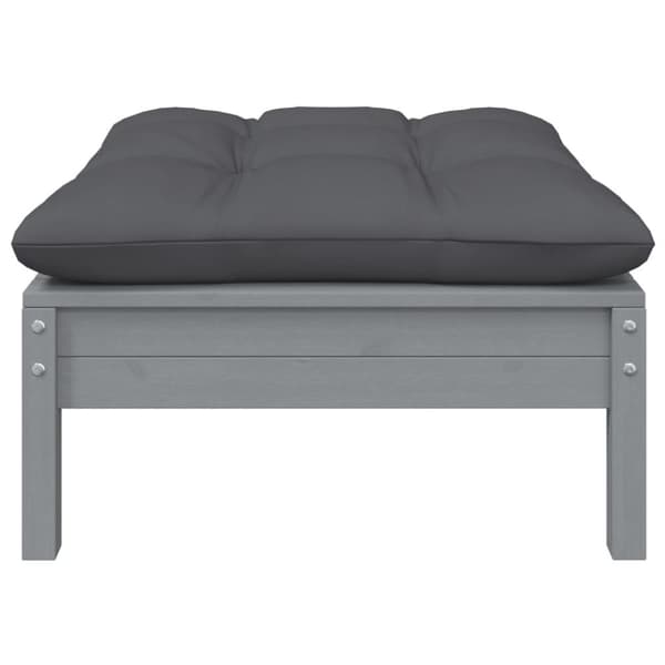 vidaXL Hagesofagruppe med puter 9 deler heltre furu