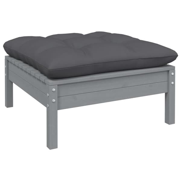 vidaXL Hagesofagruppe med puter 8 deler heltre furu