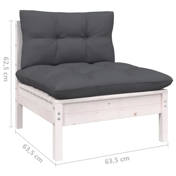 vidaXL Hagesofagruppe med puter 12 deler heltre furu