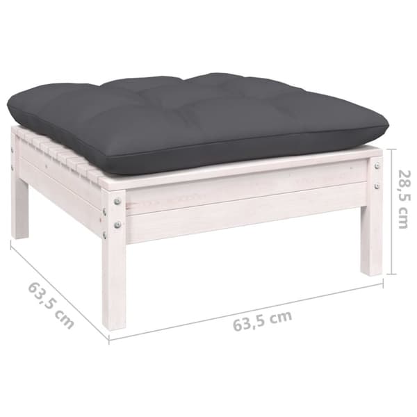 vidaXL Hagesofagruppe med puter 4 deler heltre furu