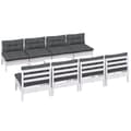 Miniatyrbilde 3 av 10: vidaXL Hagesofagruppe med puter 9 deler heltre furu