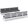Miniatyrbilde 2 av 10: vidaXL Hagesofagruppe med puter 9 deler heltre furu