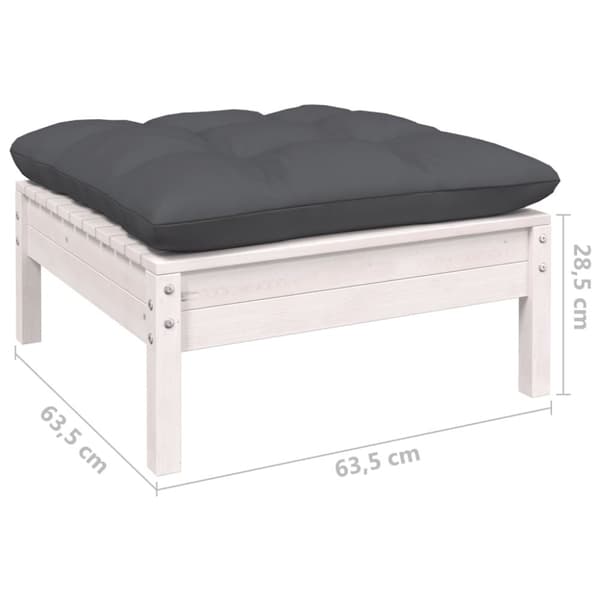 vidaXL Hagesofagruppe med puter 5 deler heltre furu