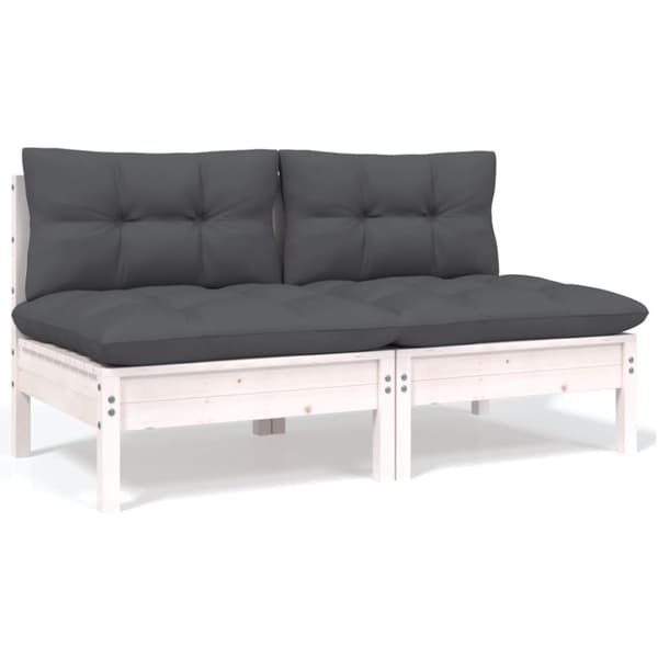 vidaXL Hagesofagruppe med puter 8 deler heltre furu