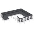 Miniatyrbilde 3 av 9: vidaXL Hagesofagruppe med puter 12 deler heltre furu