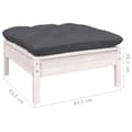 Miniatyrbilde 9 av 9: vidaXL Hagesofagruppe med puter 8 deler hvit heltre furu