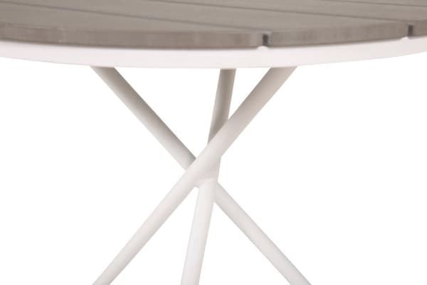 Parma soffbord Ø90cm grå, vit.