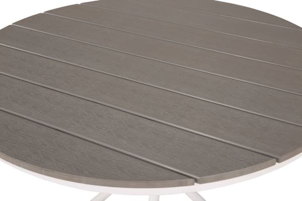 Parma soffbord Ø90cm grå, vit.