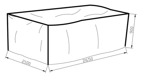 Furnco hagemøbel overtrekk 210x265x90cm grå.