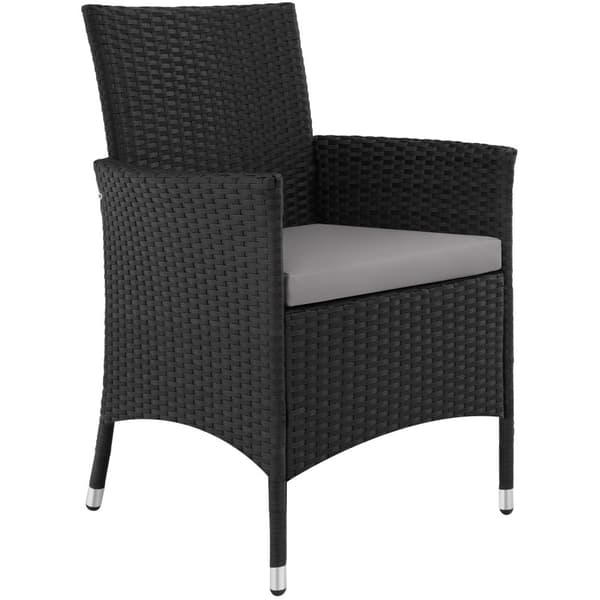 Polyrattan havemøbelsæt Lissabon - sort/grå