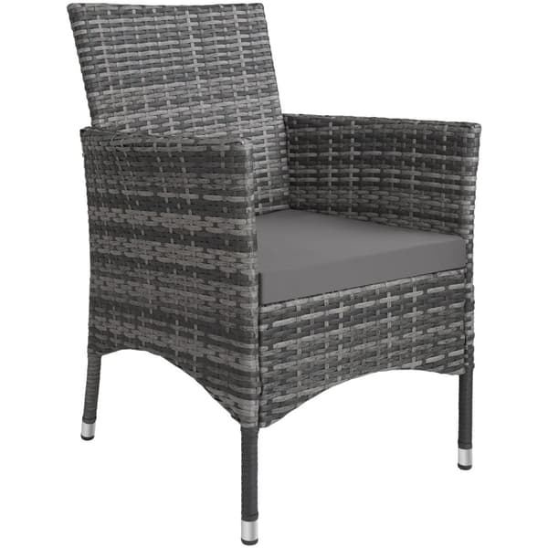 Polyrattan havemøbelsæt - grå-meleret/grå