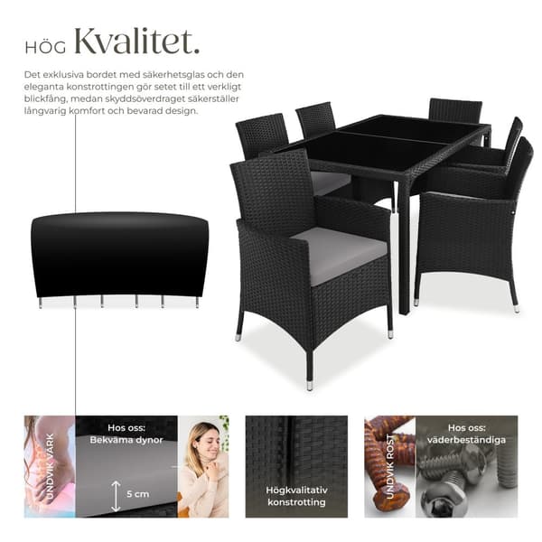 Matgrupp i konstrotting - svart/grå