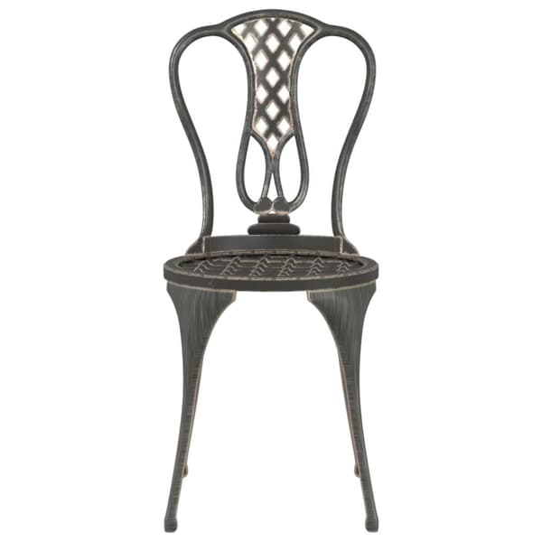 vidaXL Bistrosett 3 deler støpt aluminium bronse