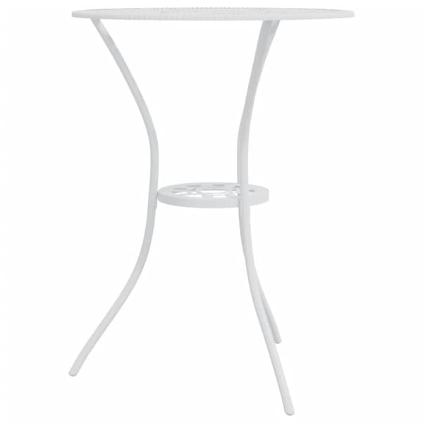 vidaXL Bistrosett 3 deler støpt aluminium hvit
