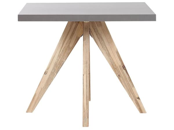 8-sits Utomhus Trädgårdsmöbler Bord med 8 Stolar i Grå Färg av Fibercement och Ljusa Ben av Acaciaträ i Modern Stil