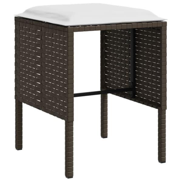 vidaXL sofasæt med hynder 5 dele L-facon polyrattan brun
