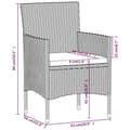 Miniatyrbilde 7 av 8: vidaXL Hagespisegruppe med puter 3 deler beige og svart