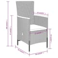 Miniatyrbilde 9 av 10: vidaXL Hagespisegruppe med puter 5 deler svart