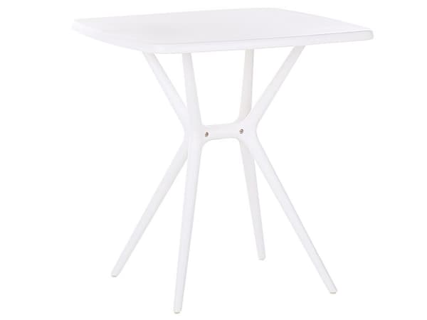 Bistro Set Vit Plast 2 Stolar 1 Bord Modern Rost och Vattenbeständigt Trädgård Balkongmöbler