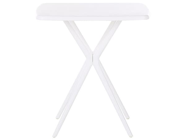 Bistro Set Vit Plast 2 Stolar 1 Bord Modern Rost och Vattenbeständigt Trädgård Balkongmöbler