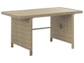 Miniatyrbild 10 av 11: Trädgårdsmöbelset Brun 5-sits Soffa Konstrotting Vit Kuddar Rektangulärt Bord 2 Ottoman 2 Armstöd Utomhus