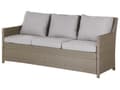 Miniatyrbillede 7 af 11: Loungesæt Beige Rattan 5 Personers Havesofa med Havestole Skammel Tilbehør Hynder Terrasse Indretning Udendørs Møbler Vejr Bestandig Regn