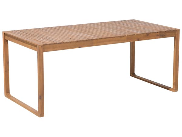 Trädgårdsmöbelset Brun Akaciaträ 6 Platser Väderbeständig Klassisk Design