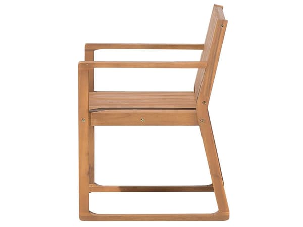 Trädgårdsmöbelset Brun Akaciaträ 6 Platser Väderbeständig Klassisk Design
