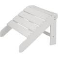 Miniatyrbillede 4 af 11: Havestol med fodskammel - hvid/hvid