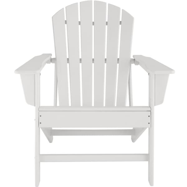 Trädgårdsstol i Adirondack design - vit/vit
