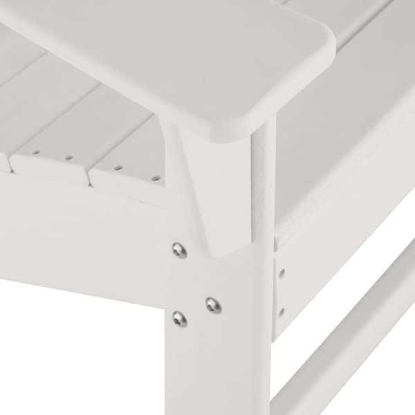 Trädgårdsstol i Adirondack design - vit/vit