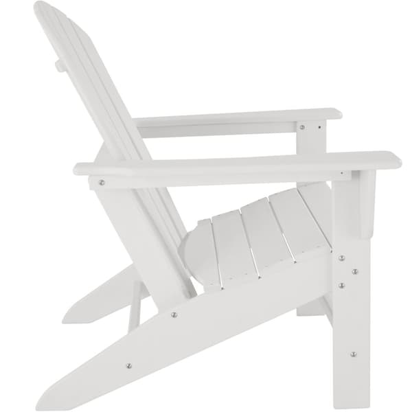 Trädgårdsstol i Adirondack design - vit/vit