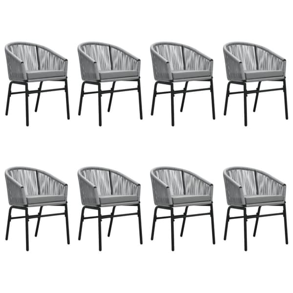 vidaXL Hagespisegruppe 9 deler grå