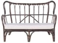 Miniatyrbillede 6 af 11: Loungesæt Brun Natur Rattan og Hvid Bomuld Polyester 67 / 43 cm 2 Personers Lænestole Indendørs Udendørs Hynder Havesæt Sideborde Boho Dekor