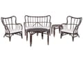 Miniatyrbillede 1 af 11: Loungesæt Brun Natur Rattan og Hvid Bomuld Polyester 67 / 43 cm 2 Personers Lænestole Indendørs Udendørs Hynder Havesæt Sideborde Boho Dekor